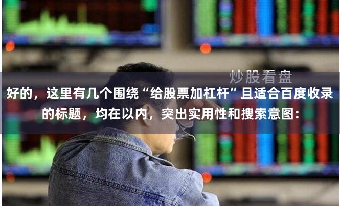 好的，这里有几个围绕“给股票加杠杆”且适合百度收录的标题，均在以内，突出实用性和搜索意图：